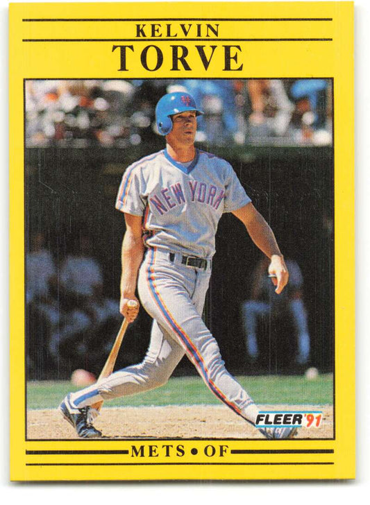 1991 Fleer Baseball #163 Kelvin Torve  New York Mets  Image 1