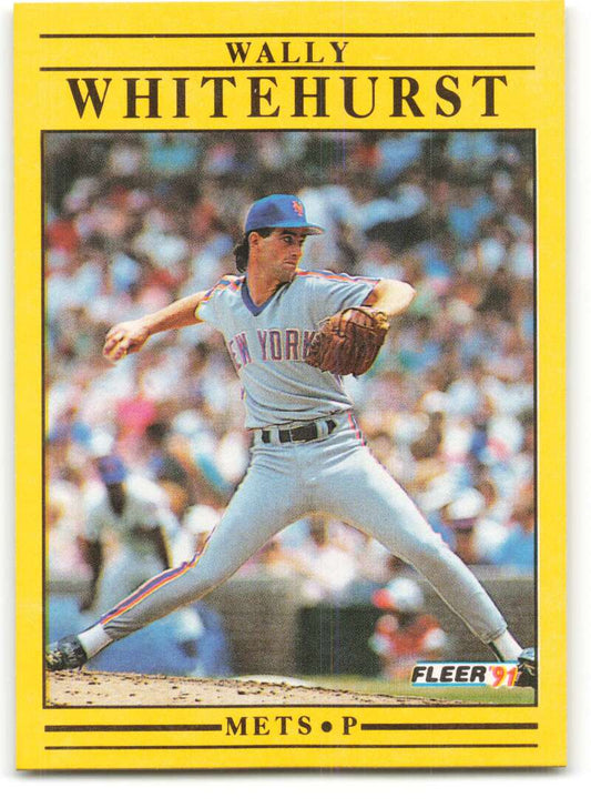 1991 Fleer Baseball #166 Wally Whitehurst  New York Mets  Image 1