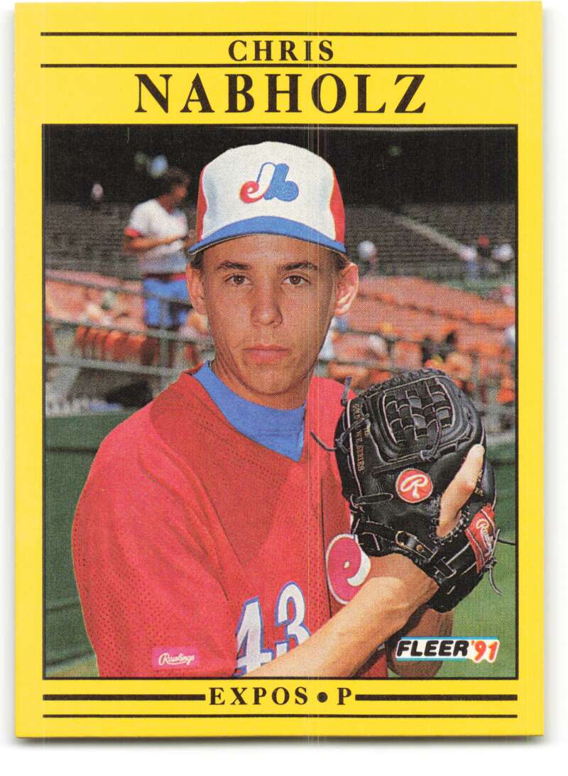 1991 Fleer Baseball #240 Chris Nabholz  Montreal Expos  Image 1