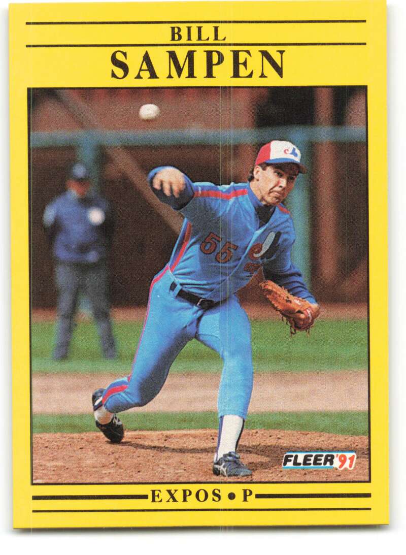 1991 Fleer Baseball #247 Bill Sampen  Montreal Expos  Image 1