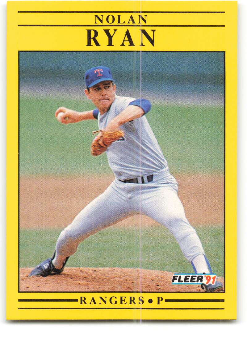 1991 Fleer Baseball #302 Nolan Ryan  Texas Rangers  Image 1