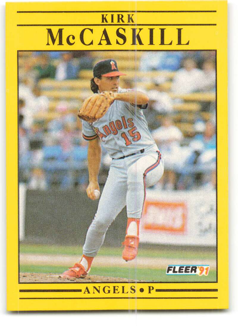 1991 Fleer Baseball #319 Kirk McCaskill  California Angels  Image 1