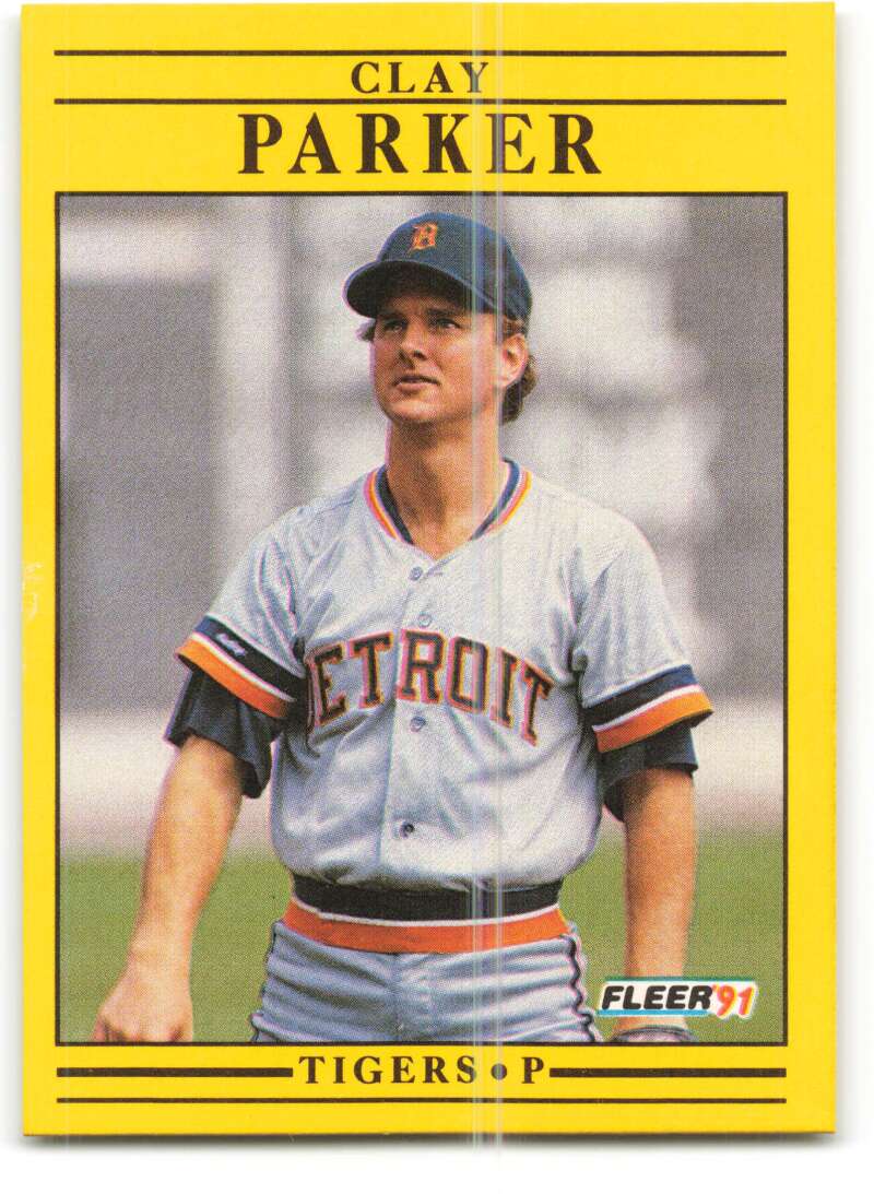 1991 Fleer Baseball #346 Clay Parker  Detroit Tigers  Image 1