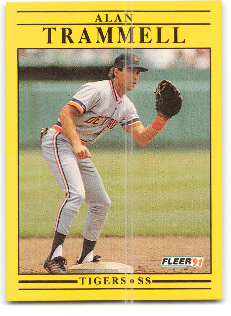 1991 Fleer Baseball #355 Alan Trammell  Detroit Tigers  Image 1