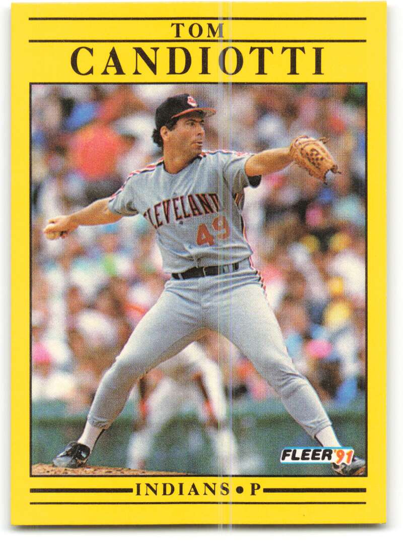 1991 Fleer Baseball #364 Tom Candiotti  Cleveland Indians  Image 1