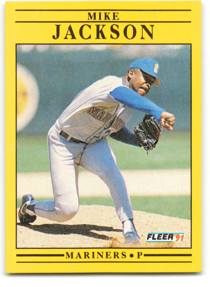 1991 Fleer Baseball #454 Mike Jackson  Seattle Mariners  Image 1