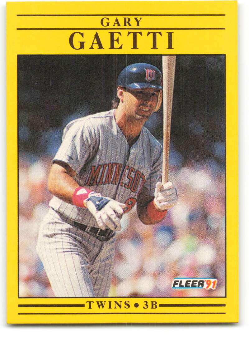 1991 Fleer Baseball #609 Gary Gaetti  Minnesota Twins  Image 1