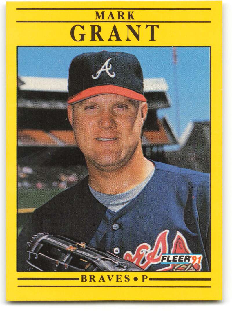 1991 Fleer Baseball #690 Mark Grant  Atlanta Braves  Image 1