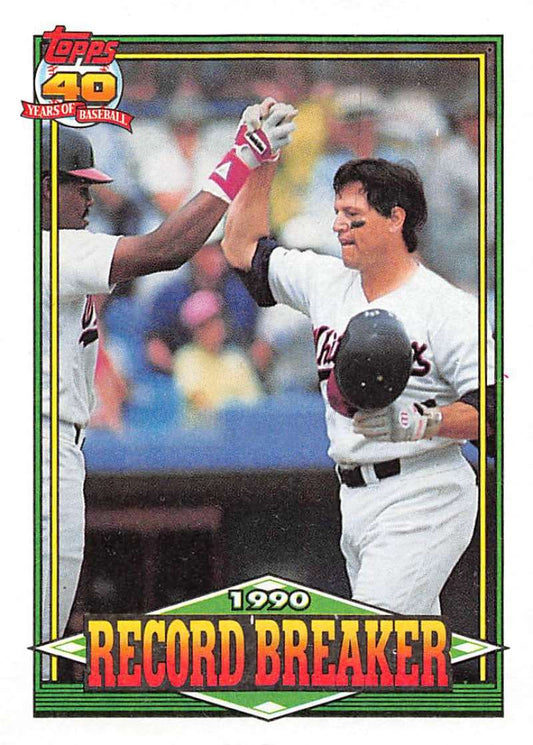 1991 Topps #3 Carlton Fisk RB Baseball Chicago White Sox  Image 1