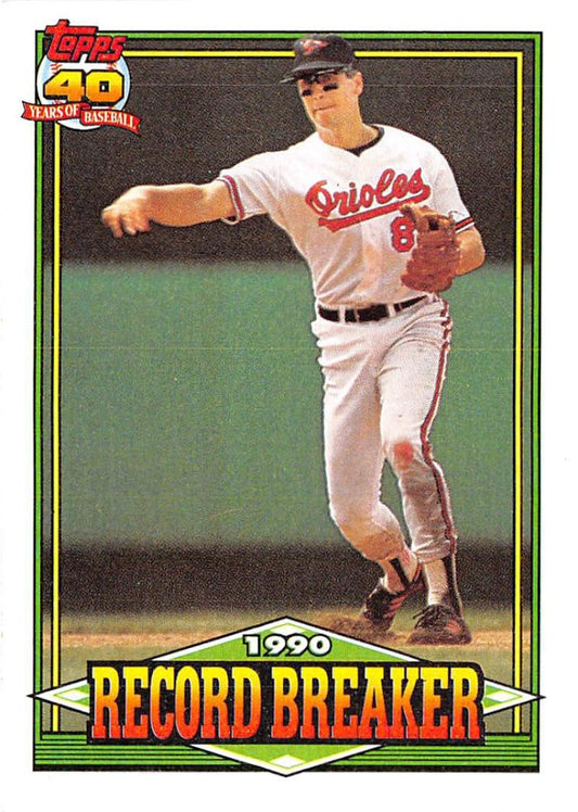 1991 Topps #5 Cal Ripken Jr. RB Baseball Baltimore Orioles  Image 1
