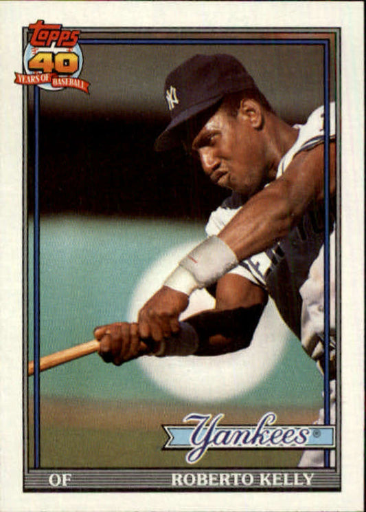 1991 Topps #11 Roberto Kelly Baseball New York Yankees  Image 1