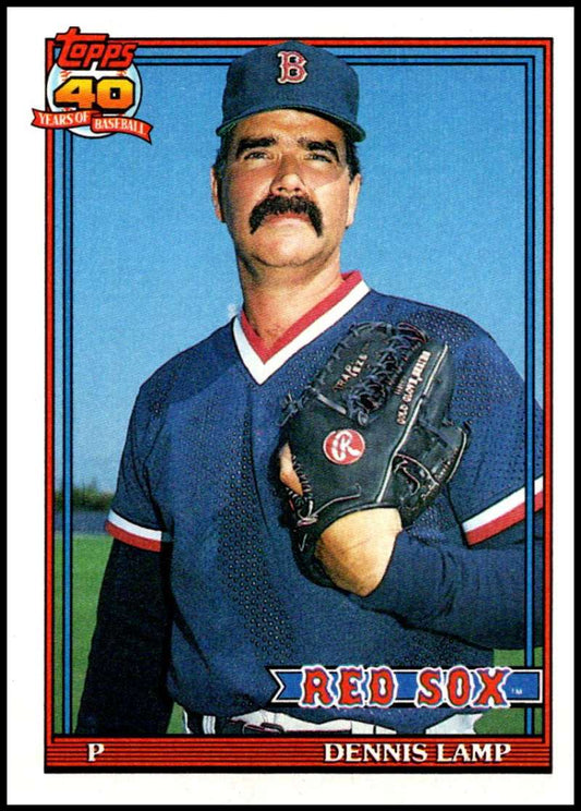 1991 Topps #14 Dennis Lamp Baseball Boston Red Sox  Image 1