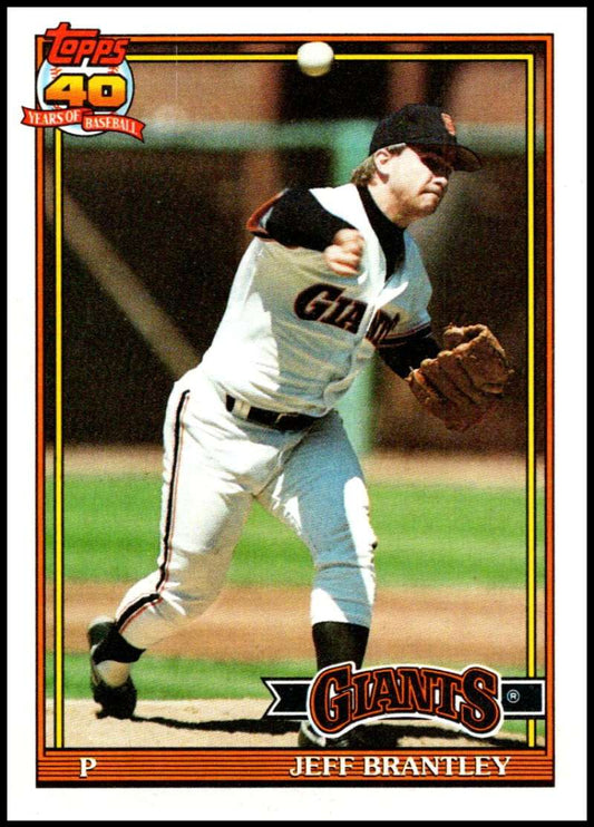 1991 Topps #17 Jeff Brantley Baseball San Francisco Giants  Image 1