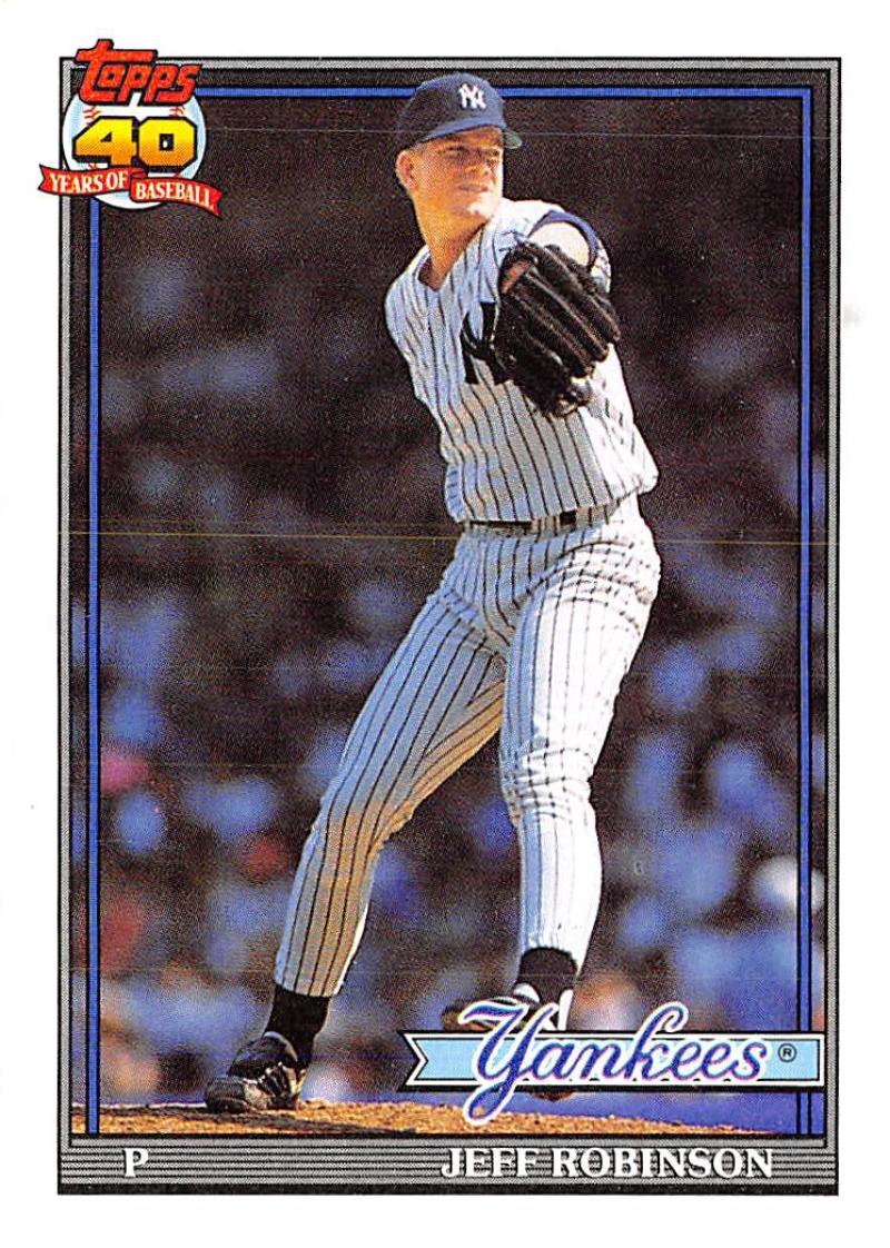 1991 Topps #19 Jeff Robinson Baseball New York Yankees  Image 1