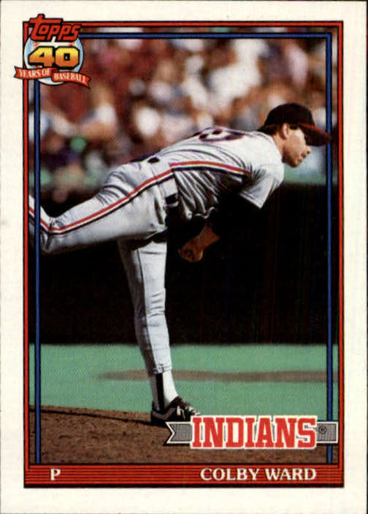 1991 Topps #31 Colby Ward Baseball RC Rookie Cleveland Indians  Image 1