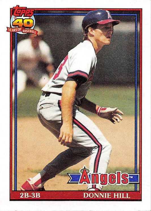 1991 Topps #36 Donnie Hill Baseball California Angels  Image 1