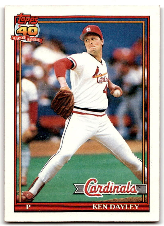 1991 Topps #41 Ken Dayley Baseball St. Louis Cardinals  Image 1