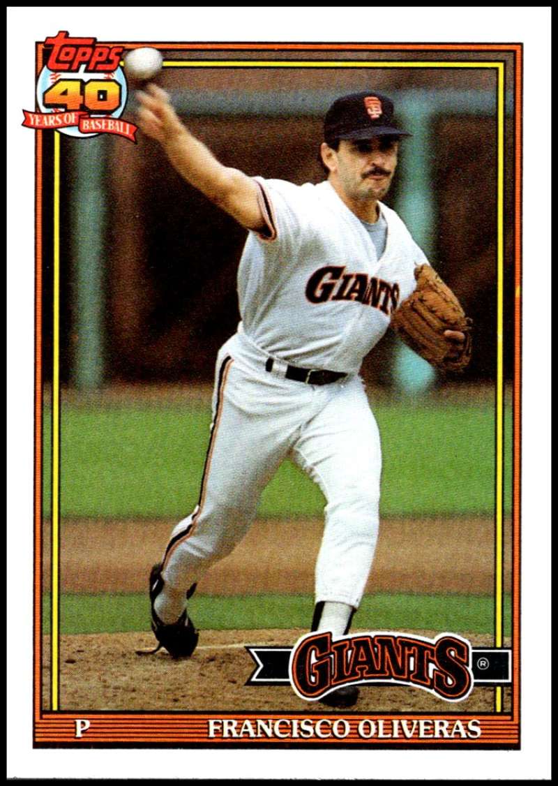 1991 Topps #52 Francisco Oliveras Baseball San Francisco Giants  Image 1