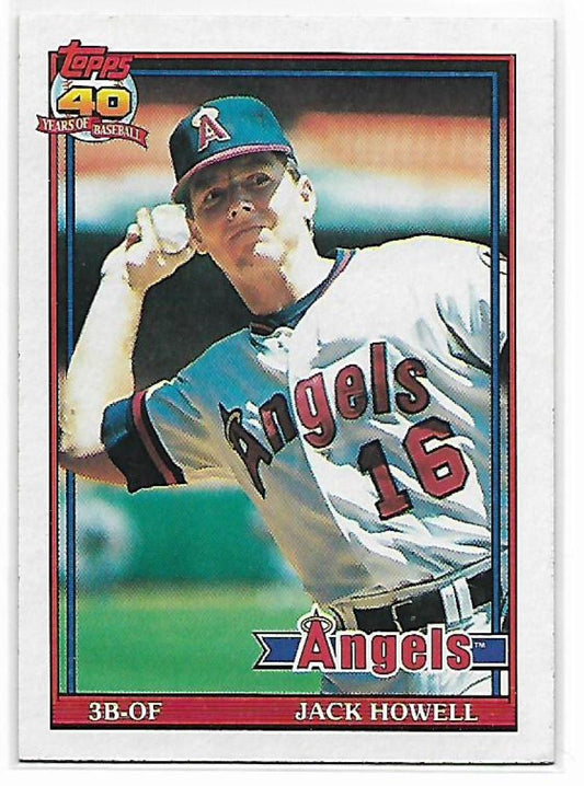1991 Topps #57 Jack Howell Baseball California Angels  Image 1