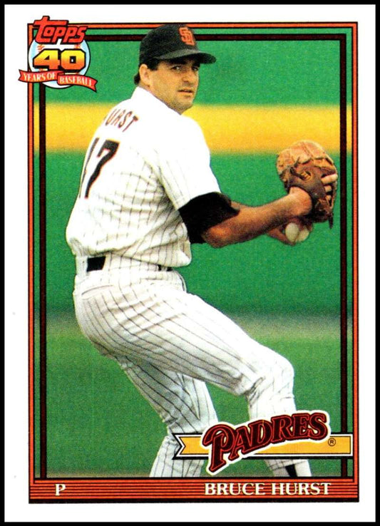 1991 Topps #65 Bruce Hurst Baseball San Diego Padres  Image 1