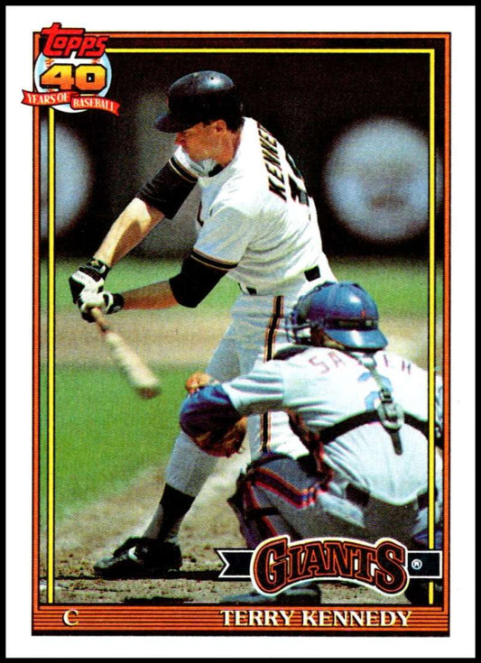 1991 Topps #66 Terry Kennedy Baseball San Francisco Giants  Image 1