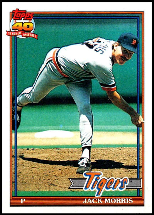 1991 Topps #75 Jack Morris Baseball Detroit Tigers  Image 1