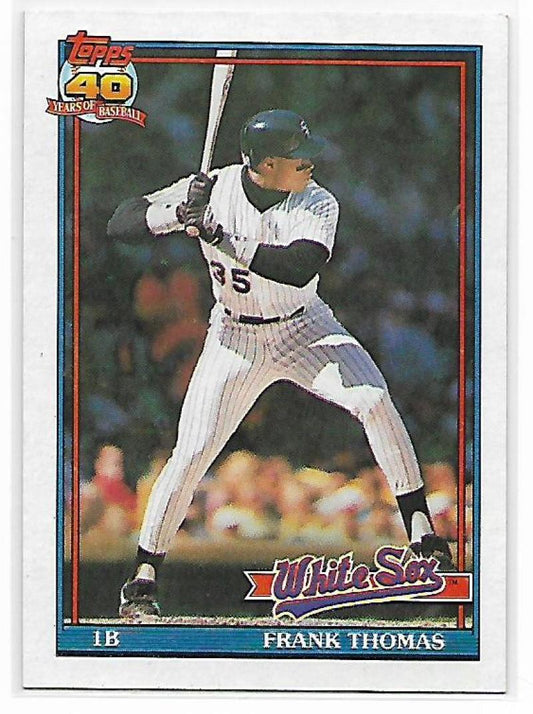 1991 Topps #79 Frank Thomas Baseball Chicago White Sox  Image 1