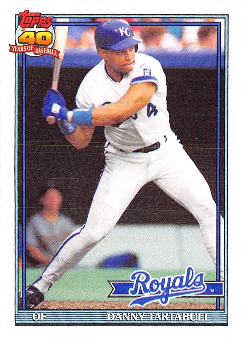 1991 Topps #90 Danny Tartabull Baseball Kansas City Royals  Image 1