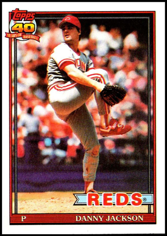 1991 Topps #92 Danny Jackson Baseball Cincinnati Reds  Image 1