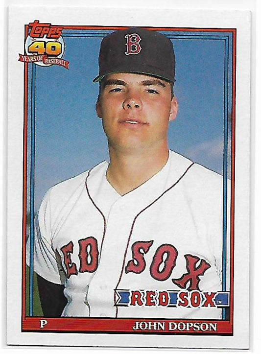 1991 Topps #94 John Dopson Baseball Boston Red Sox  Image 1