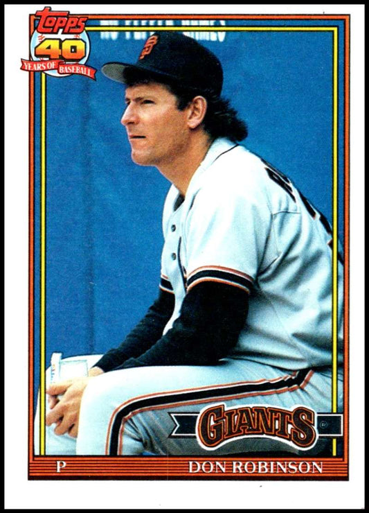 1991 Topps #104 Don Robinson Baseball San Francisco Giants  Image 1