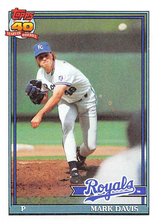 1991 Topps #116 Mark Davis Baseball Kansas City Royals  Image 1