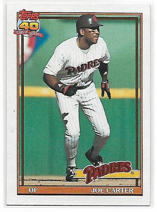 1991 Topps #120 Joe Carter Baseball San Diego Padres  Image 1