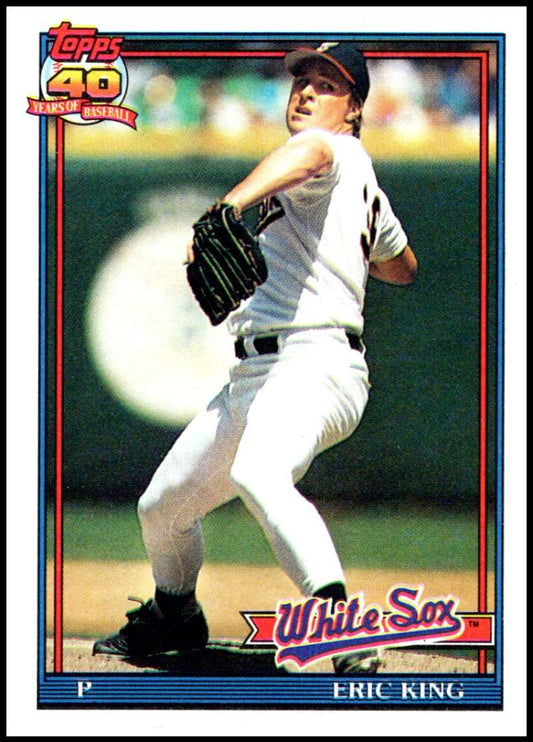 1991 Topps #121 Eric King Baseball Chicago White Sox  Image 1
