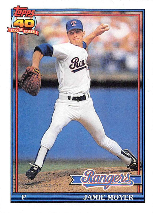 1991 Topps #138 Jamie Moyer Baseball Texas Rangers  Image 1