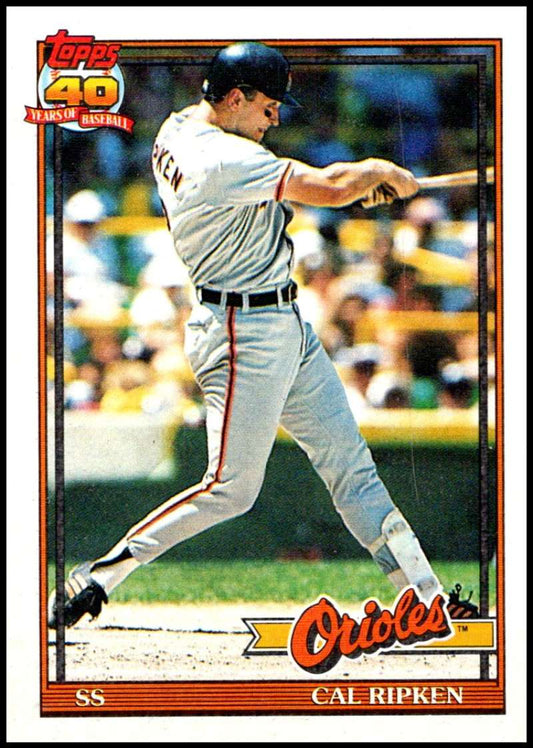 1991 Topps #150 Cal Ripken Jr. Baseball Baltimore Orioles  Image 1