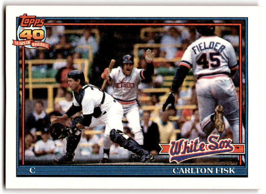 1991 Topps #170 Carlton Fisk Baseball Chicago White Sox  Image 1