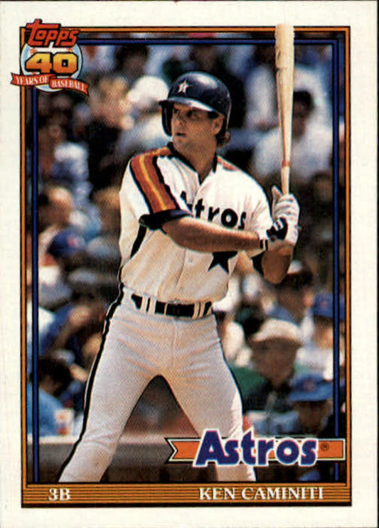 1991 Topps #174 Ken Caminiti Baseball Houston Astros  Image 1