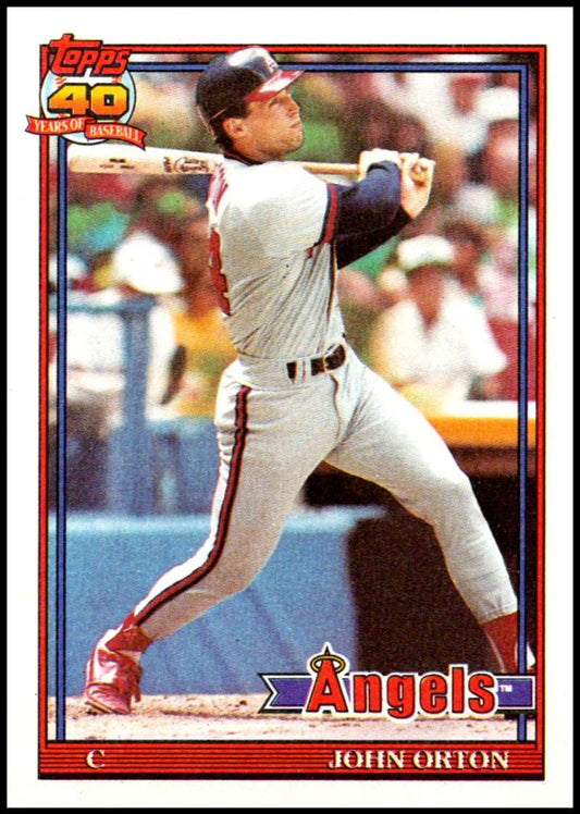 1991 Topps #176 John Orton Baseball California Angels  Image 1