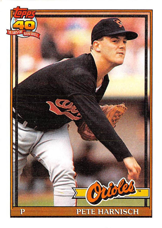 1991 Topps #179 Pete Harnisch Baseball Baltimore Orioles  Image 1
