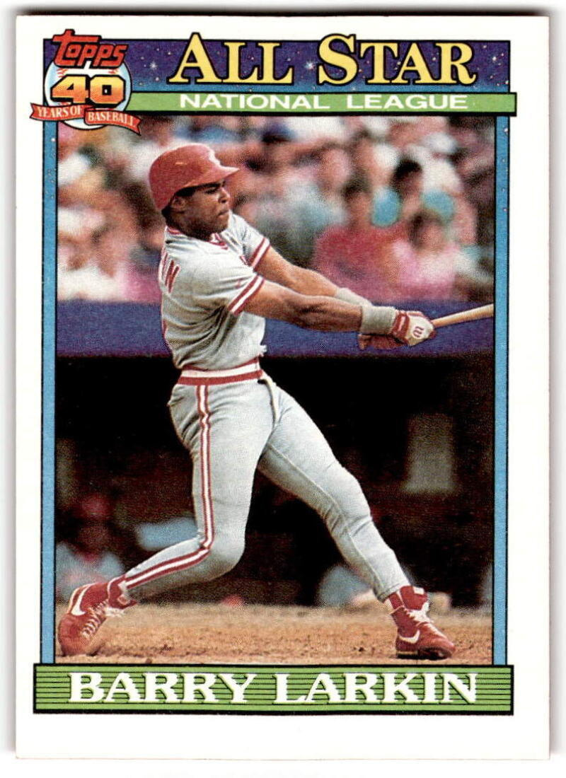 1991 Topps #400 Barry Larkin AS Baseball Cincinnati Reds  Image 1