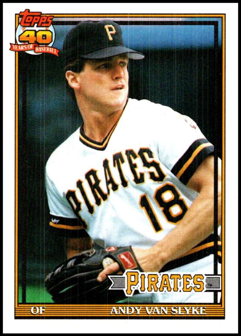 1991 Topps #425 Andy Van Slyke Baseball Pittsburgh Pirates  Image 1
