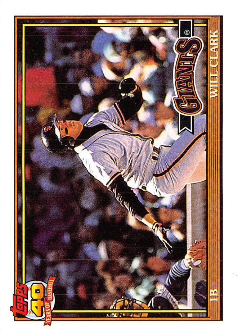 1991 Topps #500 Will Clark Baseball San Francisco Giants  Image 1