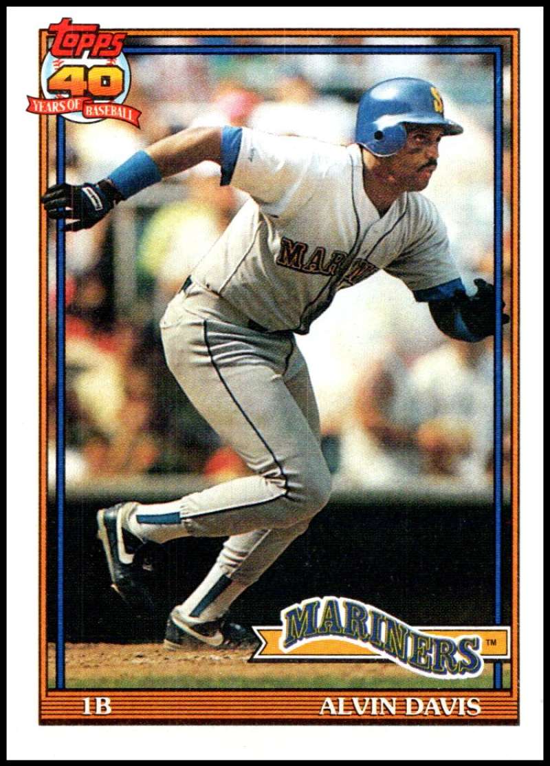 1991 Topps #515 Alvin Davis Baseball Seattle Mariners  Image 1