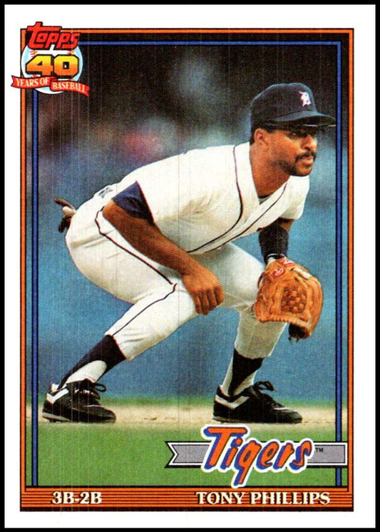 1991 Topps #583 Tony Phillips Baseball Detroit Tigers  Image 1