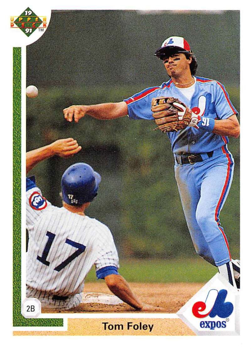 1991 Upper Deck Baseball #381 Tom Foley  Montreal Expos  Image 1