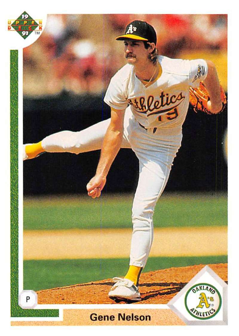 1991 Upper Deck Baseball #403 Gene Nelson  Oakland Athletics  Image 1