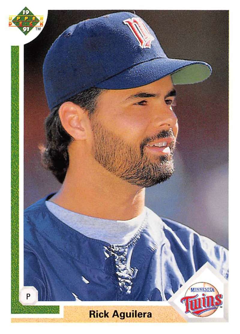 1991 Upper Deck Baseball #542 Rick Aguilera  Minnesota Twins  Image 1