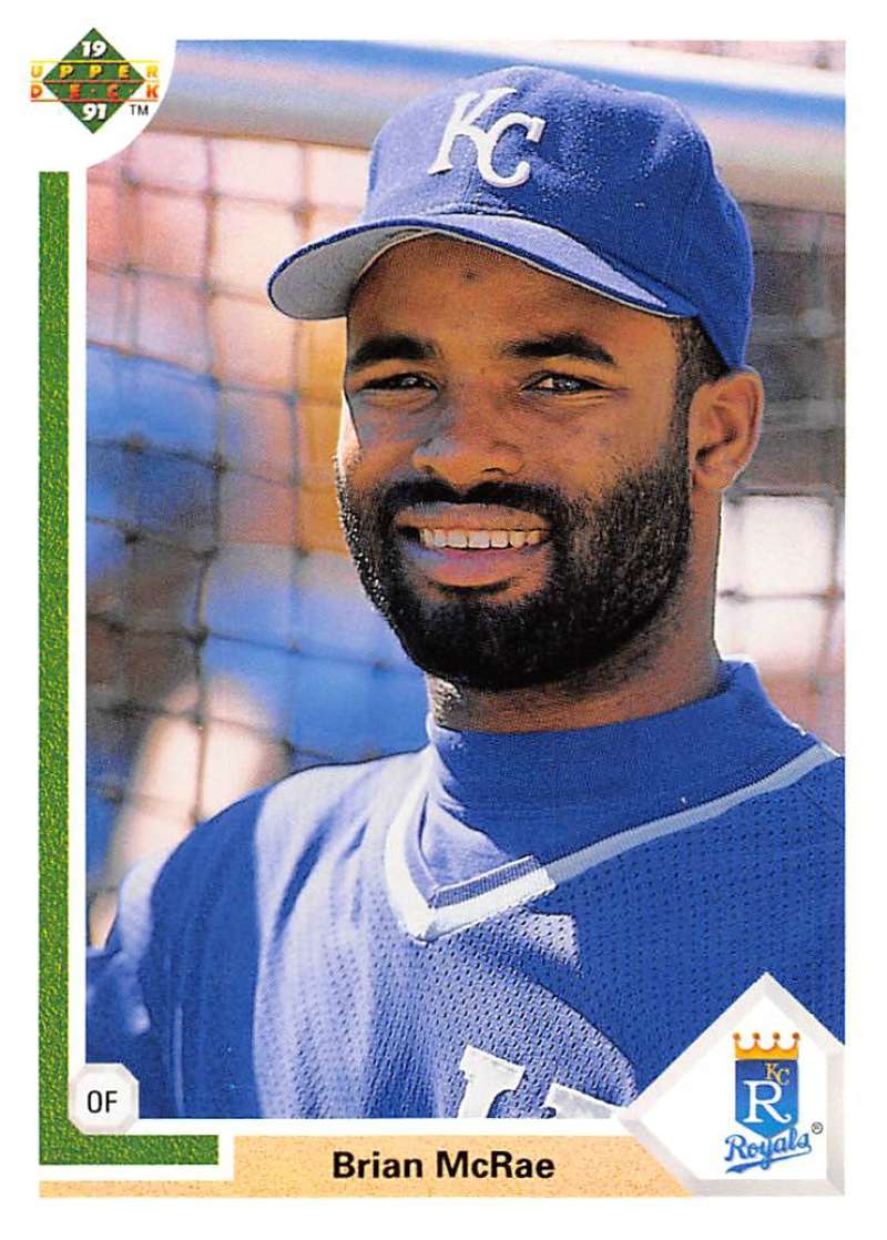 1991 Upper Deck Baseball #543 Brian McRae  RC Rookie Royals  Image 1