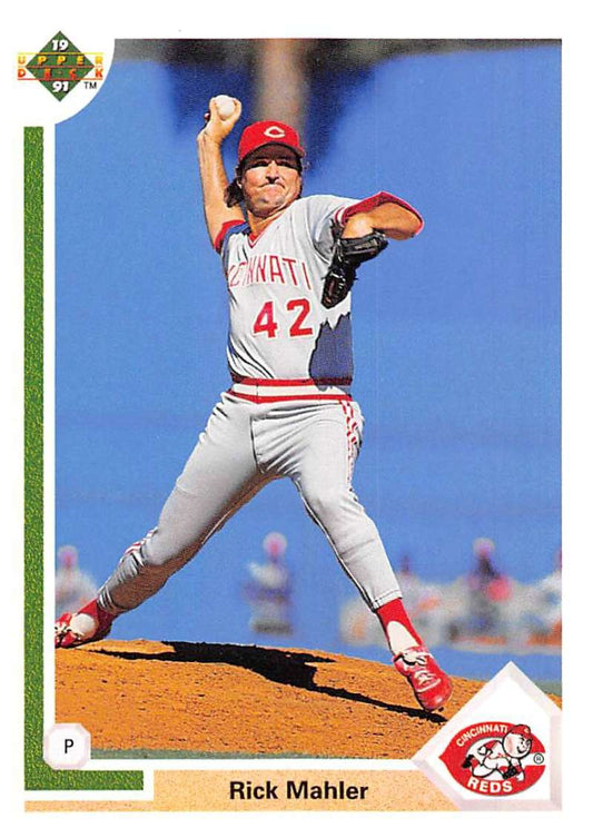 1991 Upper Deck Baseball #613 Rick Mahler  Cincinnati Reds  Image 1